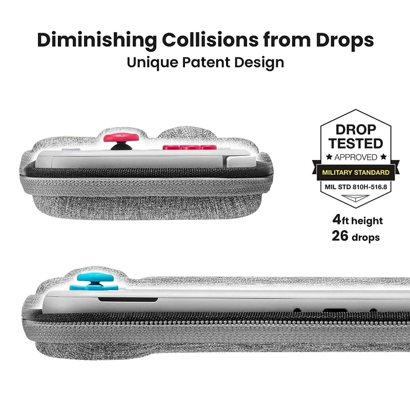 Nintendo Switch Lite Slim Protective Carrying EVA Case Travel Storage Switch Lite Sleeve with 10 Game Cartridges