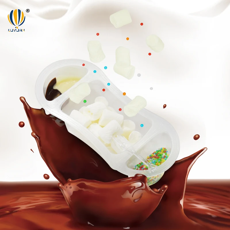 Cartoon Marshmallow Ice Cream Marshmallow Custom Wholesale Marshmallows Dipped in Chocolate Sauce and Popping Candy