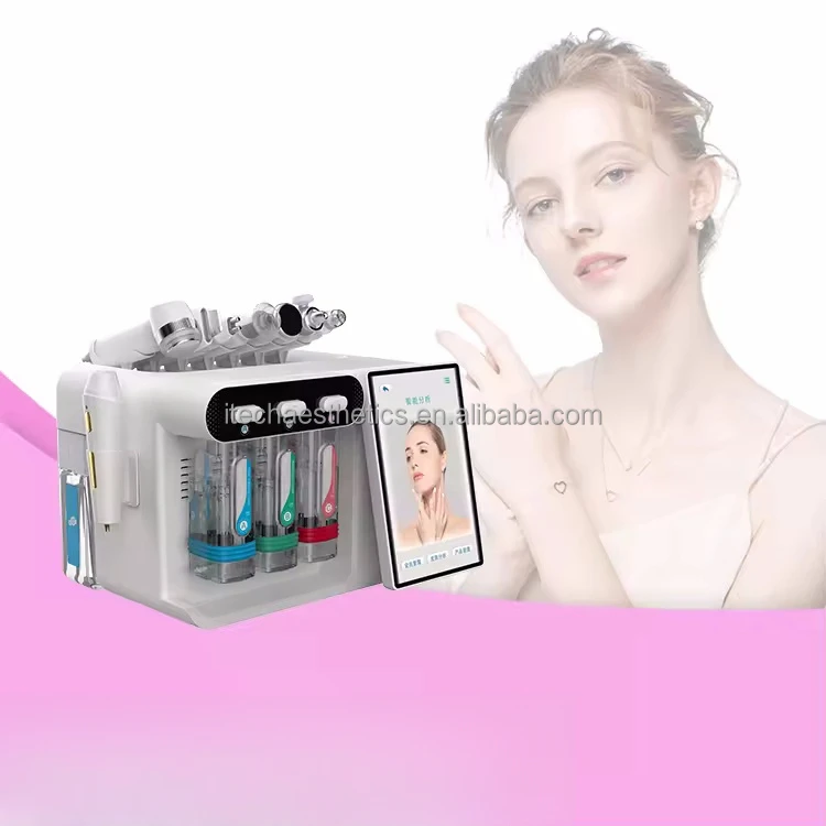 8 in 1 Hydrodermabrasion Aqua Peeling Hydro Oxygen Jet Peel Facial Diamond Dermabrasion Skin Scrubber Face Skin Analysis Bubble