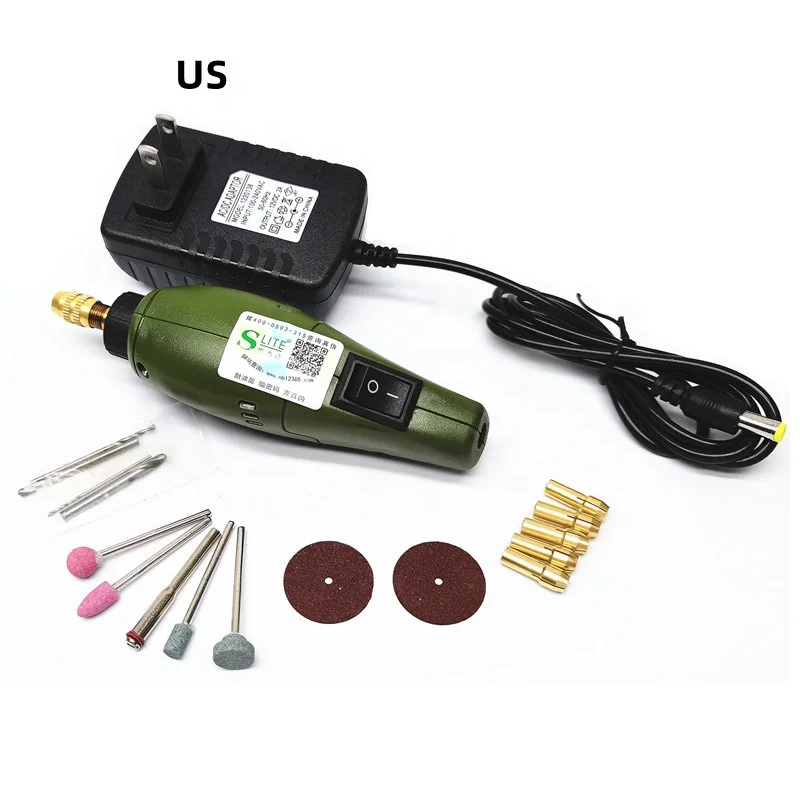 P500-10 Mini electric mill rotary power tools DIY grinding machine mini electric drill 12V