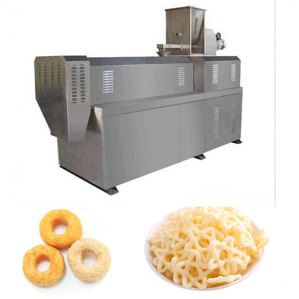 
Twin screw core filling puffed corn snacks food extruder processing machine line 