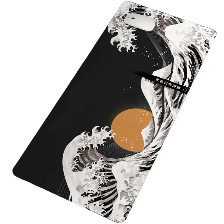 Большой коврик для мыши из натурального каучука с художественной печатью на заказ, игровой компьютерный коврик для мыши