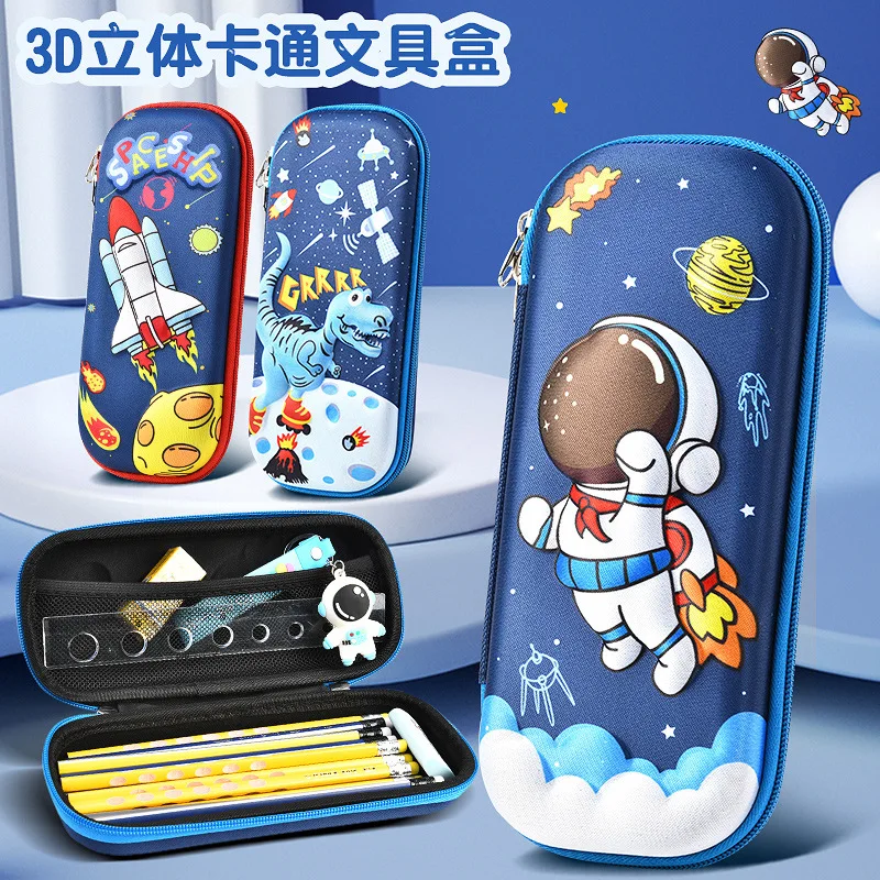 Pencil-case Elementary school Advanced sense  3D stereoscopic cartoon pencil-case Astronaut EVA High appearance Writing case