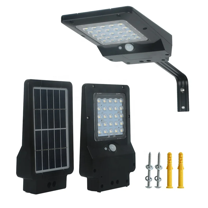 Patent flexible installations energy saving 4W 400lm motion sensor led solar garden light for home