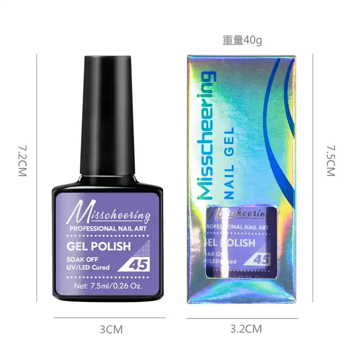 Misscheering Acrylic Nail Gel Polish Learner UV Milky White Whole Set 66 Color Gel Nail Polish Private label Enamel Varnish