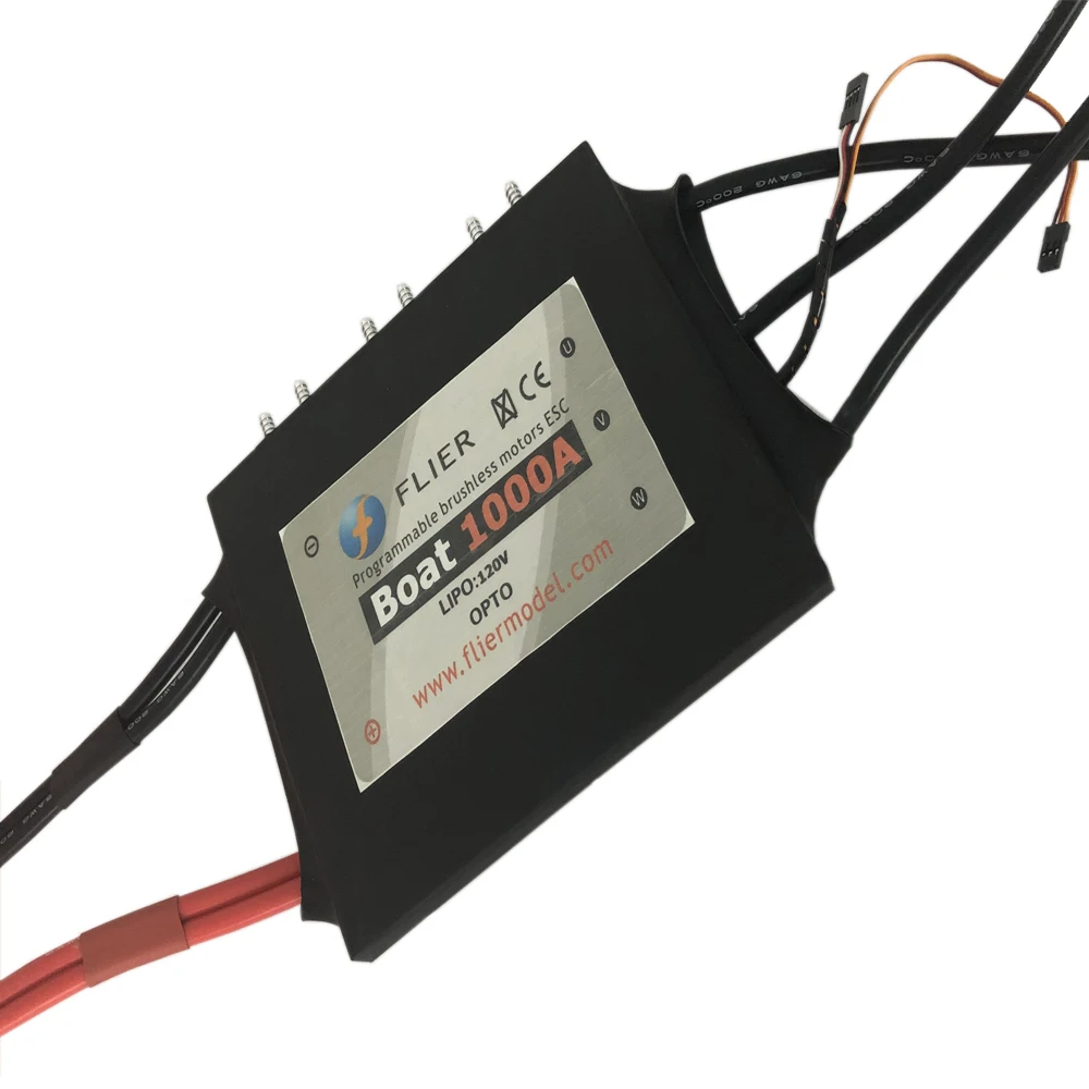 Flier Super HV 120V 1000A контроллер скорости двигателя бесщеточный ESC для лодки на дистанционном управлении