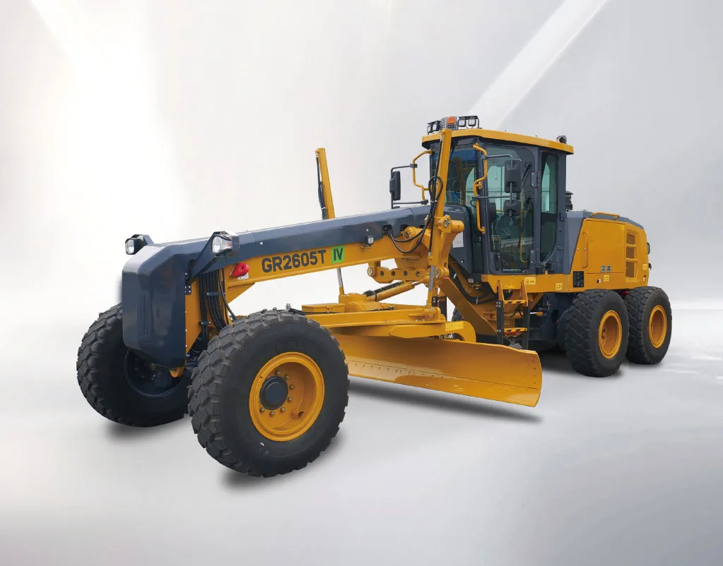Low Price 194KW Heavy Motor Grader GR2605TIV With Electronically Controlled Dual Handles Front Dozer And Rear Ripper