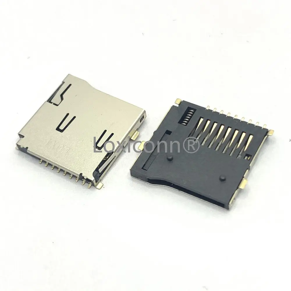 Hot sale Trans-Flash Push-Push Type Memory TF Micro SD Card Socket Connector