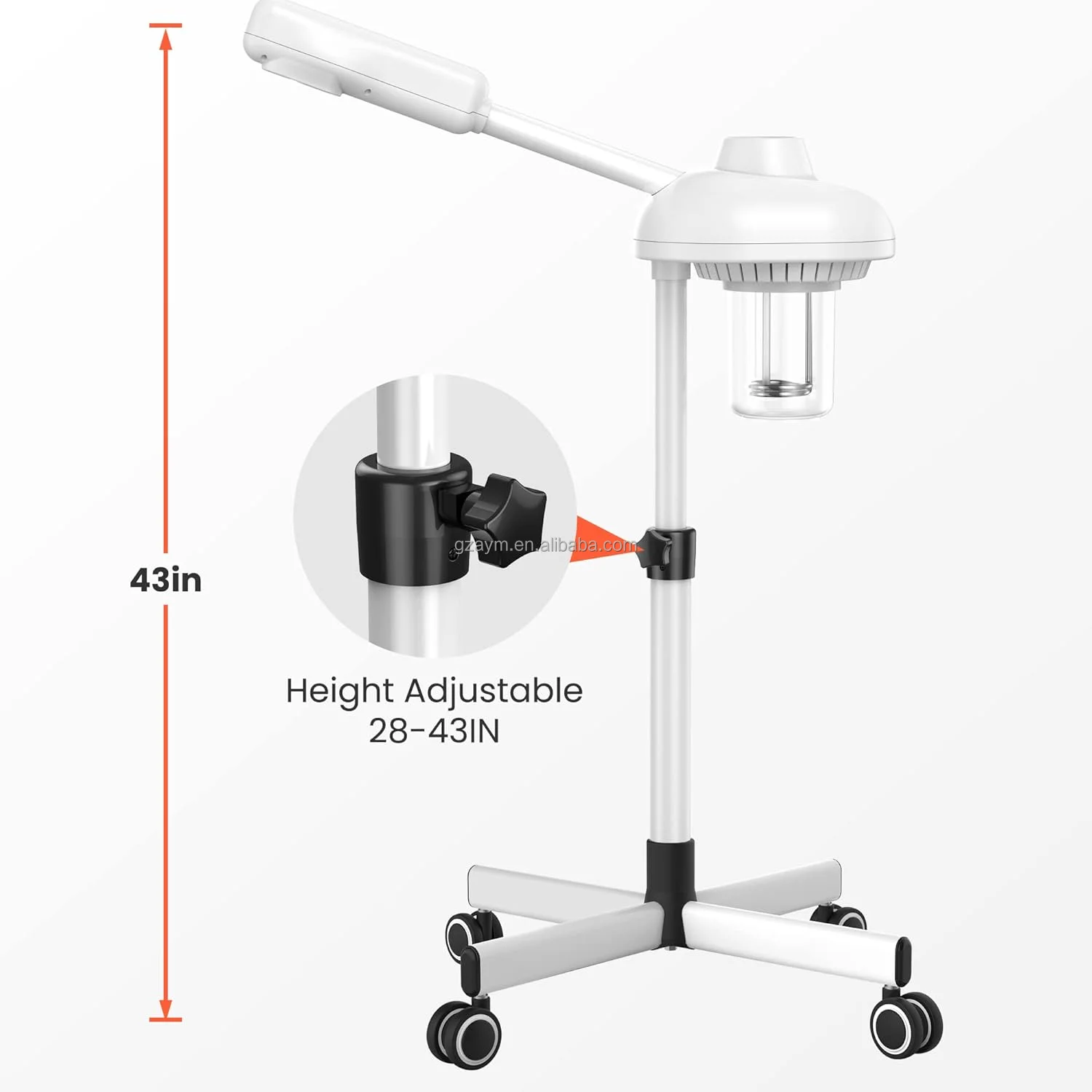 Single tube Vapor Hot and Cold steamer face moisturizing Ozone Aromatherapy Herbal Stand Facial Steamer for Spa