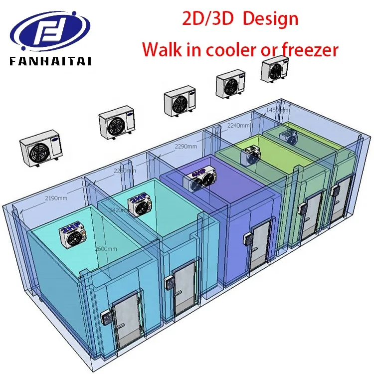 
FHT-China manufacturer Commercial customized big size cold room,walk in freezer and cooler for sale 