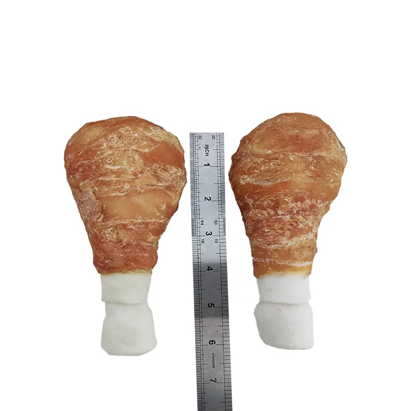High Quality Durable Delicious Drumstick real chicken wrapped beefhide bones dog chew Dog Treats