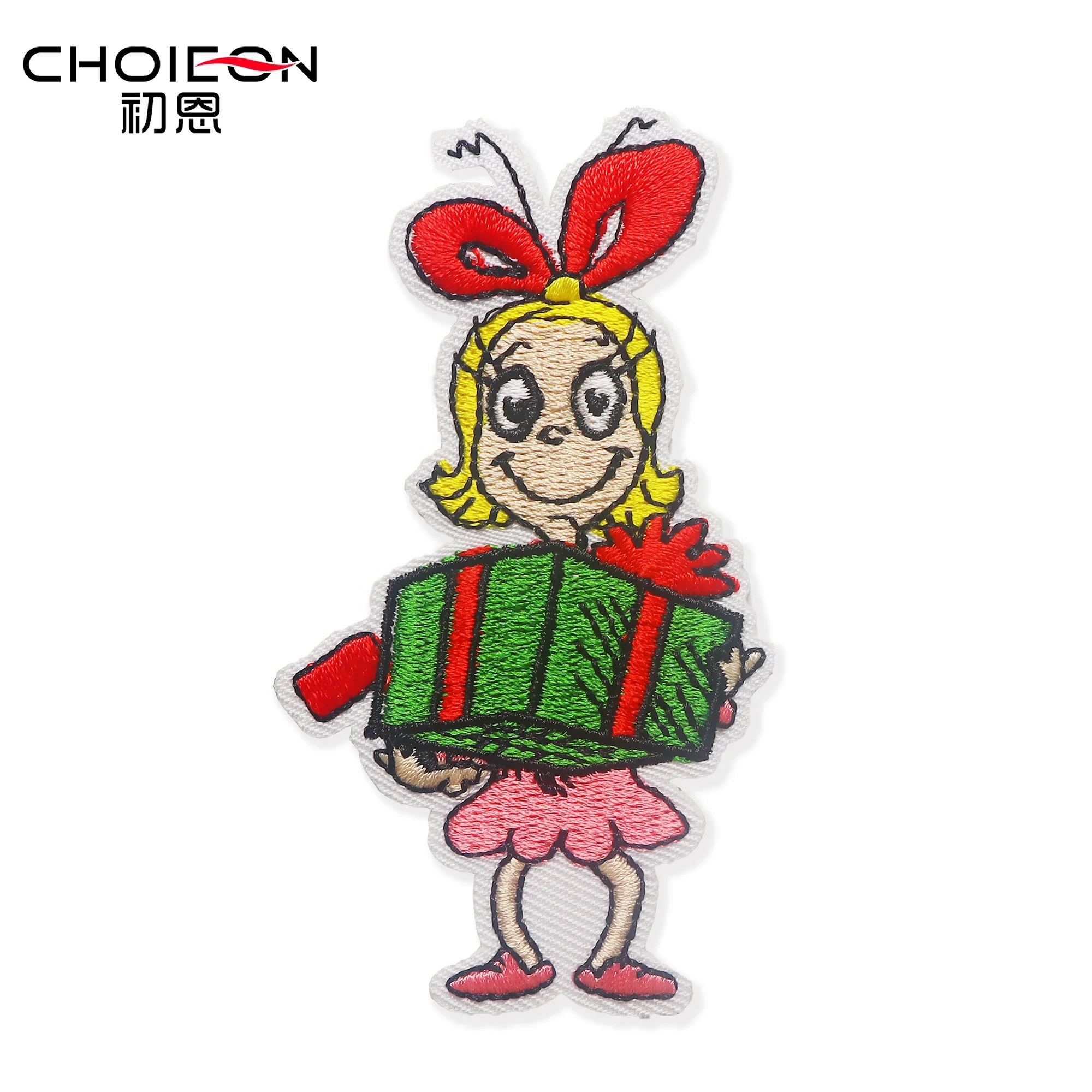 New Gold Glitter Grinchs Christmas Embroidery Patch Custom Christmas Santa Claus Hat Letter Patches