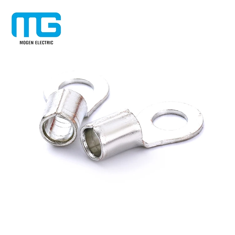 Bare copper ring terminal non-insulated cable lugs crimp wire terminals