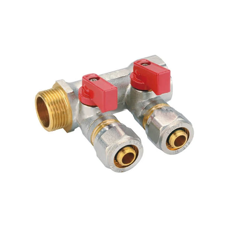 Поставщик латунных манифолей для подогрева пола, профессиональные китайские резьбовые стандартные приборные многоколлекторные клапаны, нормальная температура воды