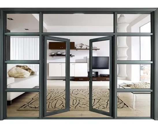 Factory wholesale anti-mosquito aluminium alloy energy efficient Low price frosted glass exterior doors front entry doors