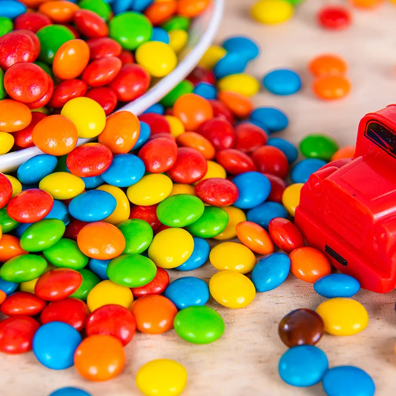 Wholesale Private Label multi-fruit flavor chocolate bean Sweets Jelly Candy