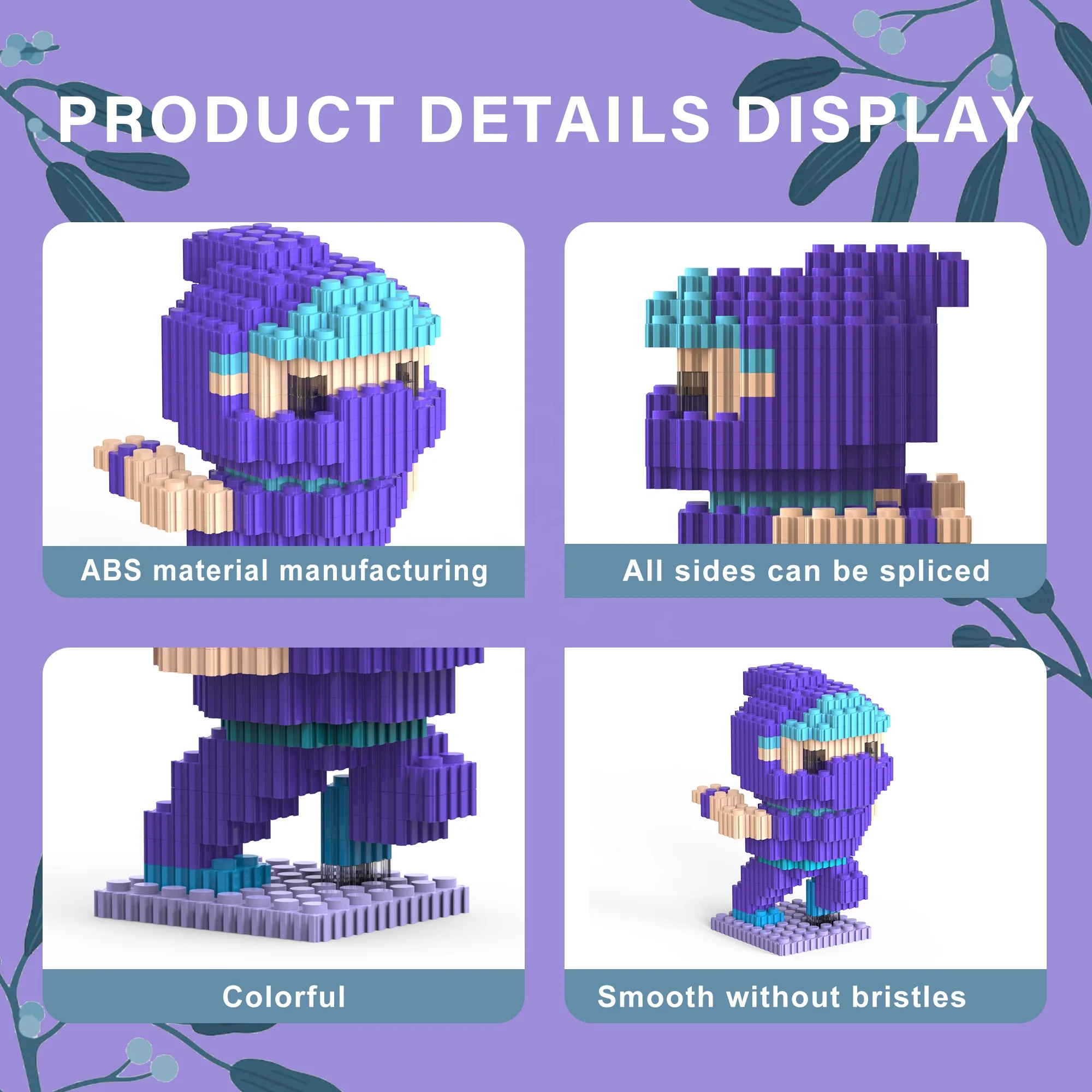 Wholesale Puzzle creative ninjas building block  set - Small Particles Toy Micro Block