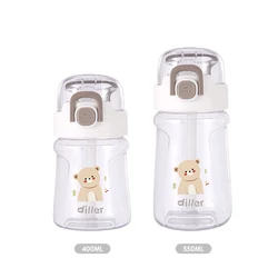 Customized Logo Tritan BPA-free kids clear plastic water bottle for kids children