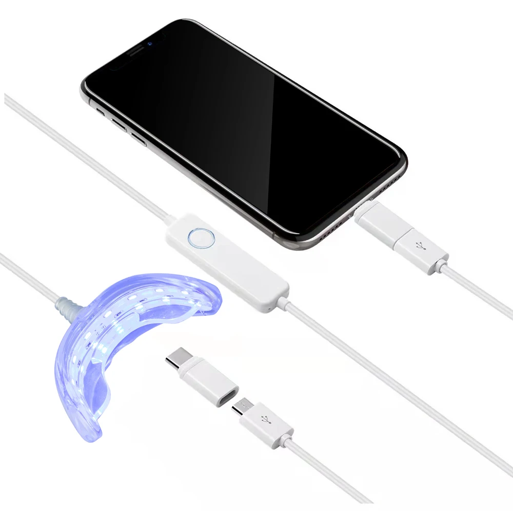 2024 New 4-in-1 Smart Phone/USB Type C Portable Blue Light Dental Whitening Teeth Lamp Multi-Purpose Teeth Whitening Accessories