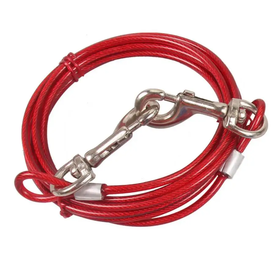 Double-headed Chain One Tow Wire Rope Dog Stakes Bolted Chain Fixed Rope Stakes Pet Traction Rope Dog Accessories