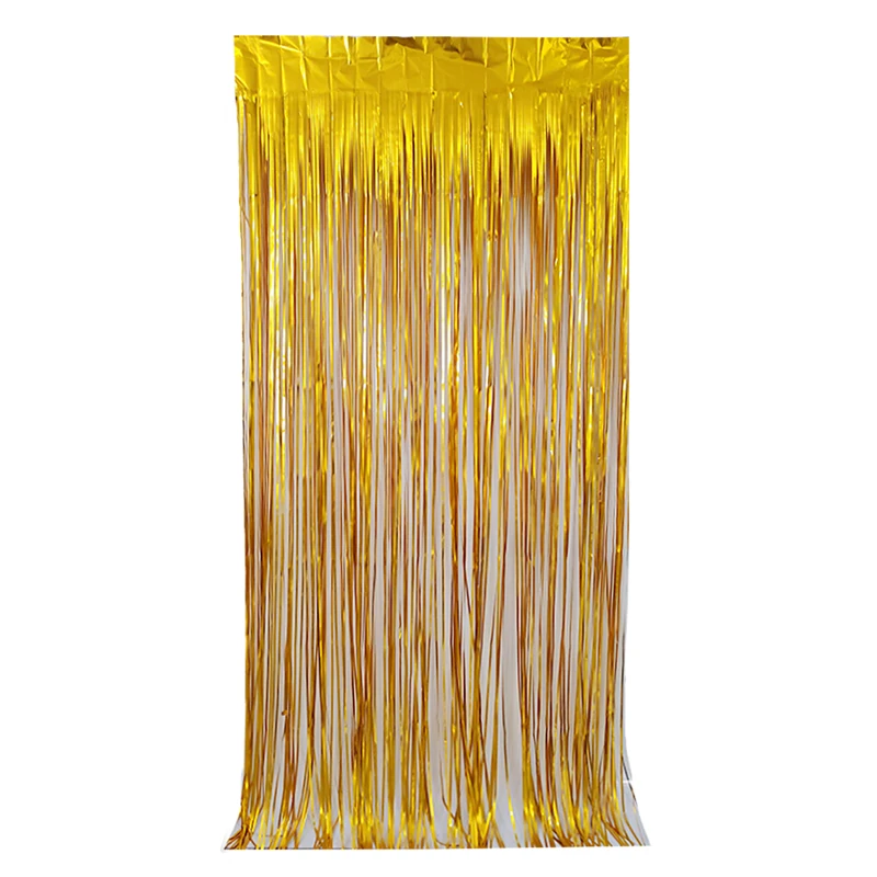 OEM Customized Foil Curtain oil Paper Fringe Curtains Handmade Metallic Paper for Christmas Party Photo Backdrop
