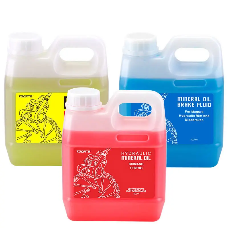TOOPRE Bikes Lube1000ml Mineral Oil Brake Lube BMX Bike Lubricant with Pads Disc for Chain & Disc Brake Bicycle Accessories