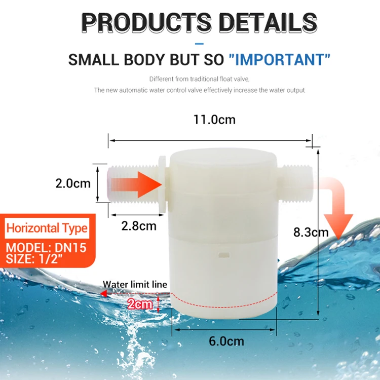 valve manufacturer Inside Horizontal small water float valve
