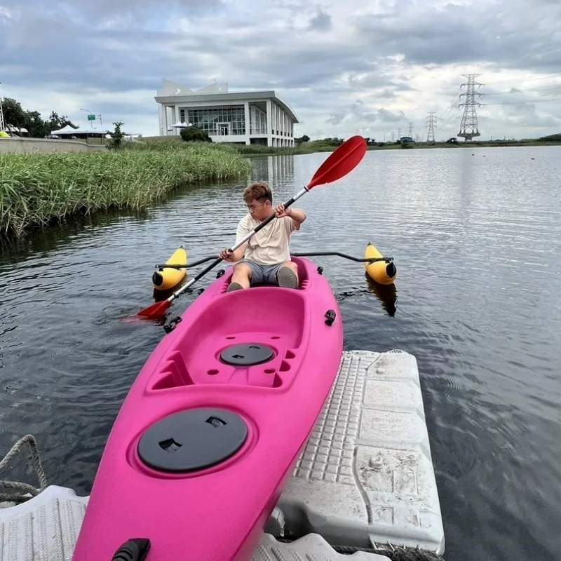 Kayak Balance Kit PVC Inflatable Stabilizer Outrigger Float with Sidekick Arms Rod  Boat Fishing Standing Float System Kit