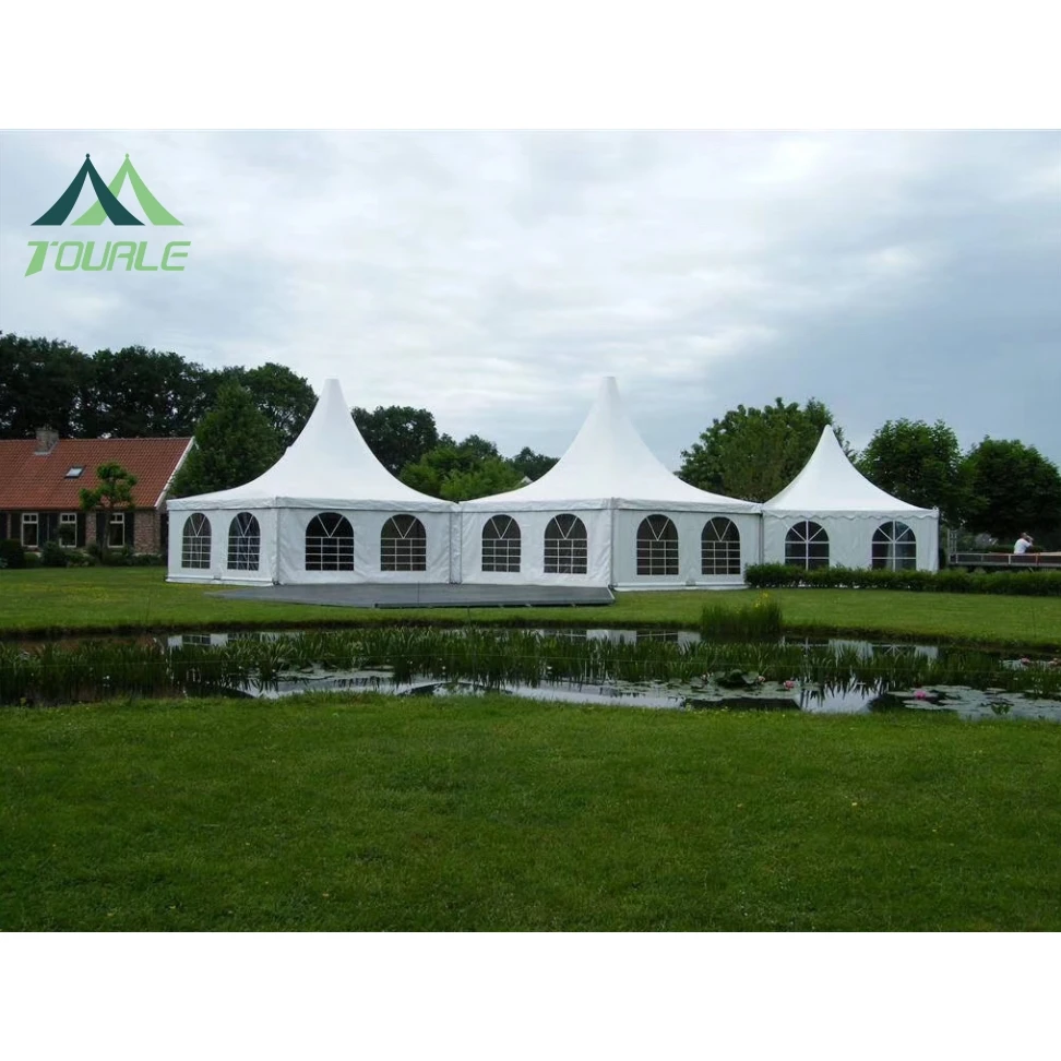 High Quality Outdoor White Canvas Gazebo Pagoda Tent For Wedding Party Aluminum alloy frame