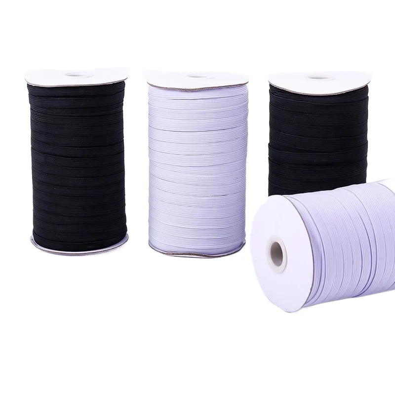 Hot-selling elastic braid roll flat braided elastic band for garment sewing