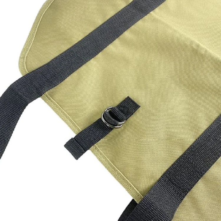 Outdoor durable fireplace stove accessories wood carrier firewood carrying bag waxed canvas log tote bag