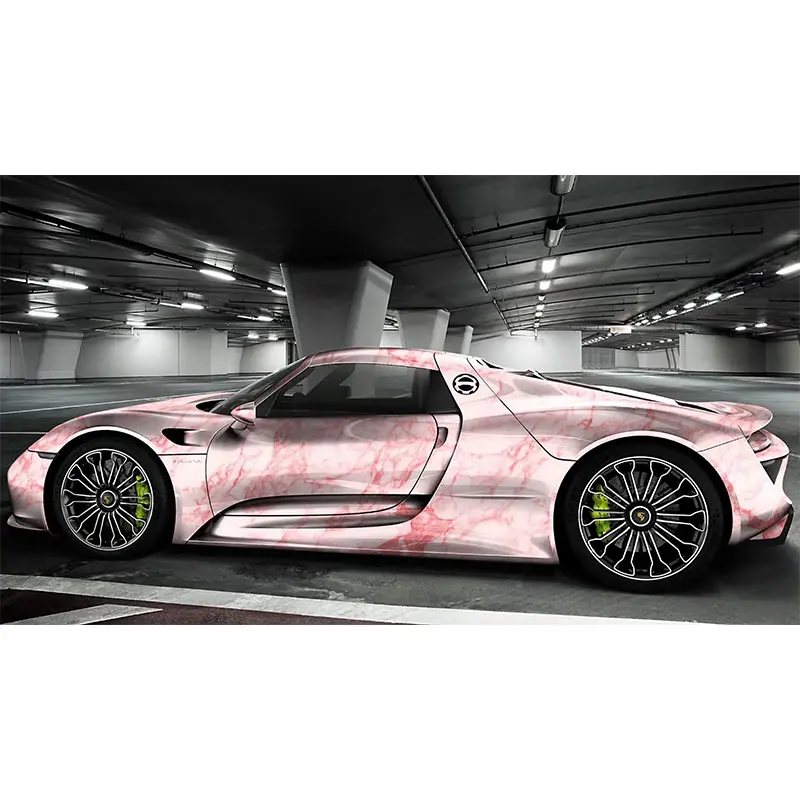 China Manufacturer Car Whole Body Marble Car Sticker Granite Custom Vinyl wrap