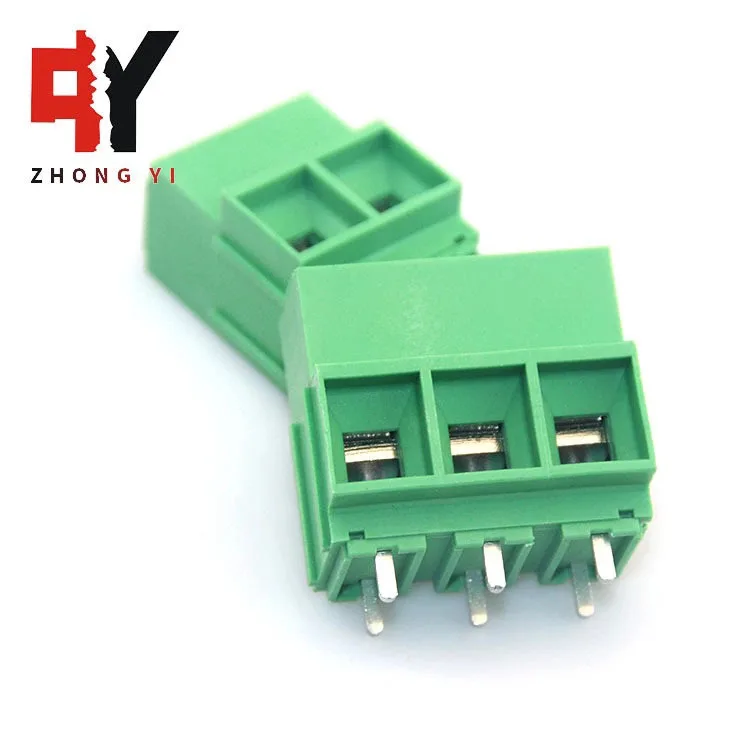 HQ135T electric pcb screw type terminal block wire connector 3 pole