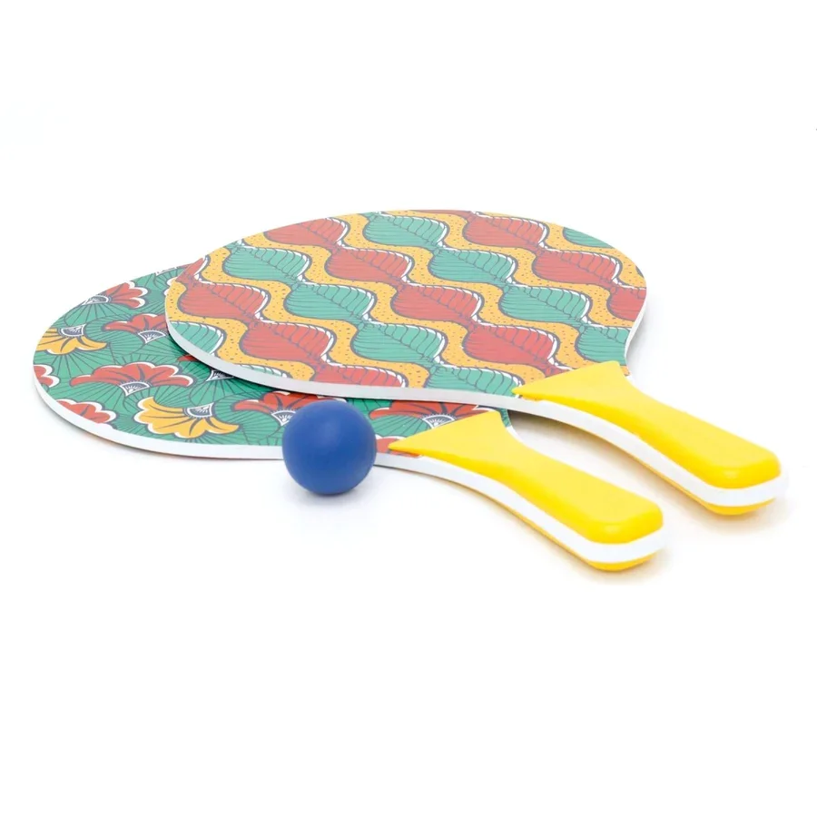 Customizable MDF or Plywood Wood Beach Bat and Ball Paddle Racket Set Custom Logo Beach Tennis Rackets