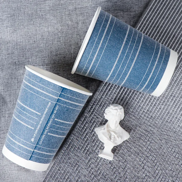 Disposable Takeaway Milk Tea Customized 8oz 12oz Heat Insulation Coffee Paper Cup Foam Cup