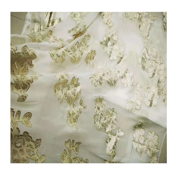 Flash Sale Custom Soft Comfortable Velvet Silk Chiffon Sequin Jacquard Fabric