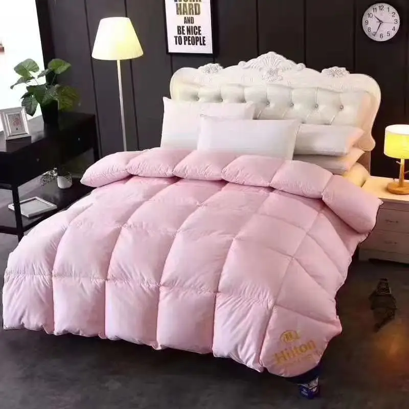Hotel Luxury bedding cotton Hilton duvet quilt comforter custom logo Queen King
