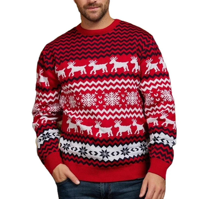 2024 Christmas Sweater Manufacturers European American Pullover men Sweaters jumpers unisex custom ugly christmas sweater
