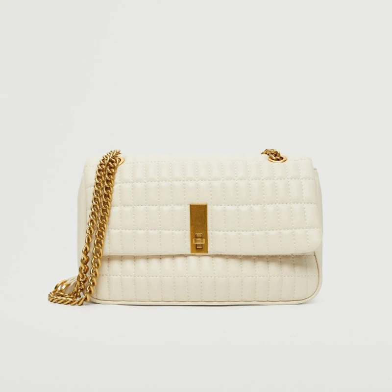 Single Golden Chain Shoulder Square Ladies Designer Small Crossbody Women Bag