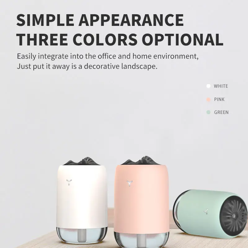 Mini Aroma Diffuser Portable 260ml Air Humidifier USB Cool Mist Sprayer Purifier With Colorful Soft Night Light For Baby Car