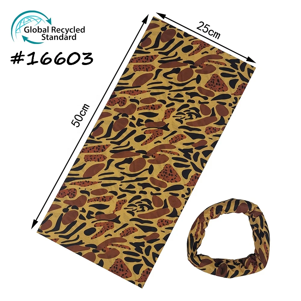 UV RPET bandana Scarf Headwear Neck Gait Novelty Cowboy Outdoor activities Yoga Halloween Cosplay Camouflage Seamless Bandana