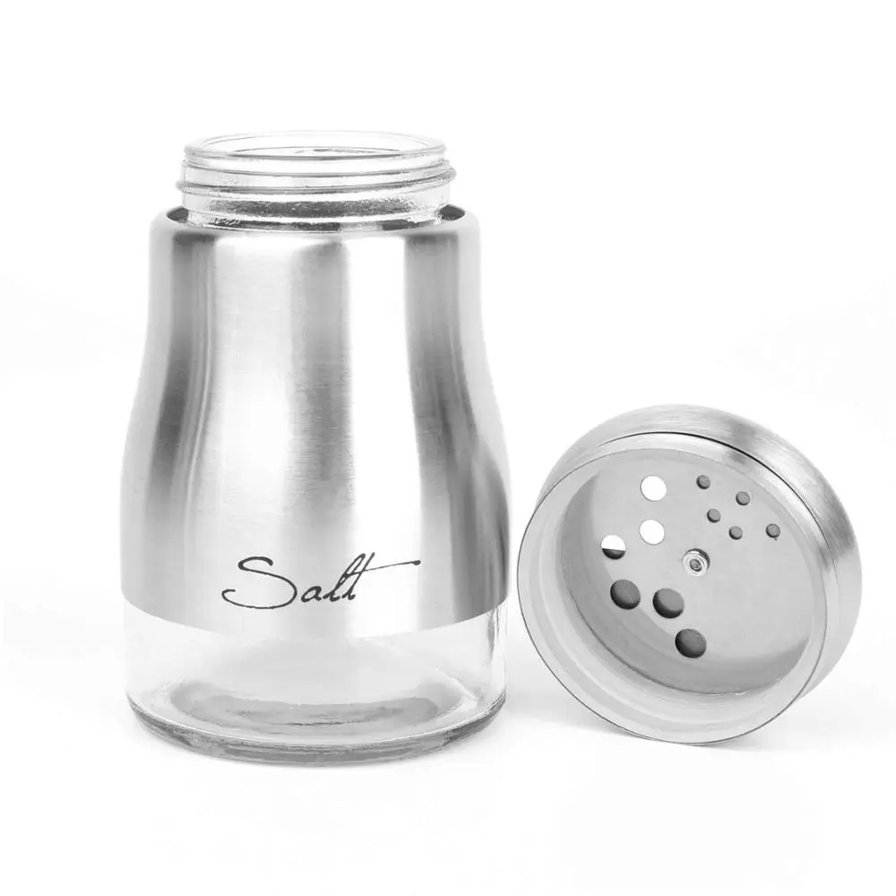Unique Products 2019  Stainless Steel Salt and Pepper Dispenser Shakers with Adjustable Pour Holes