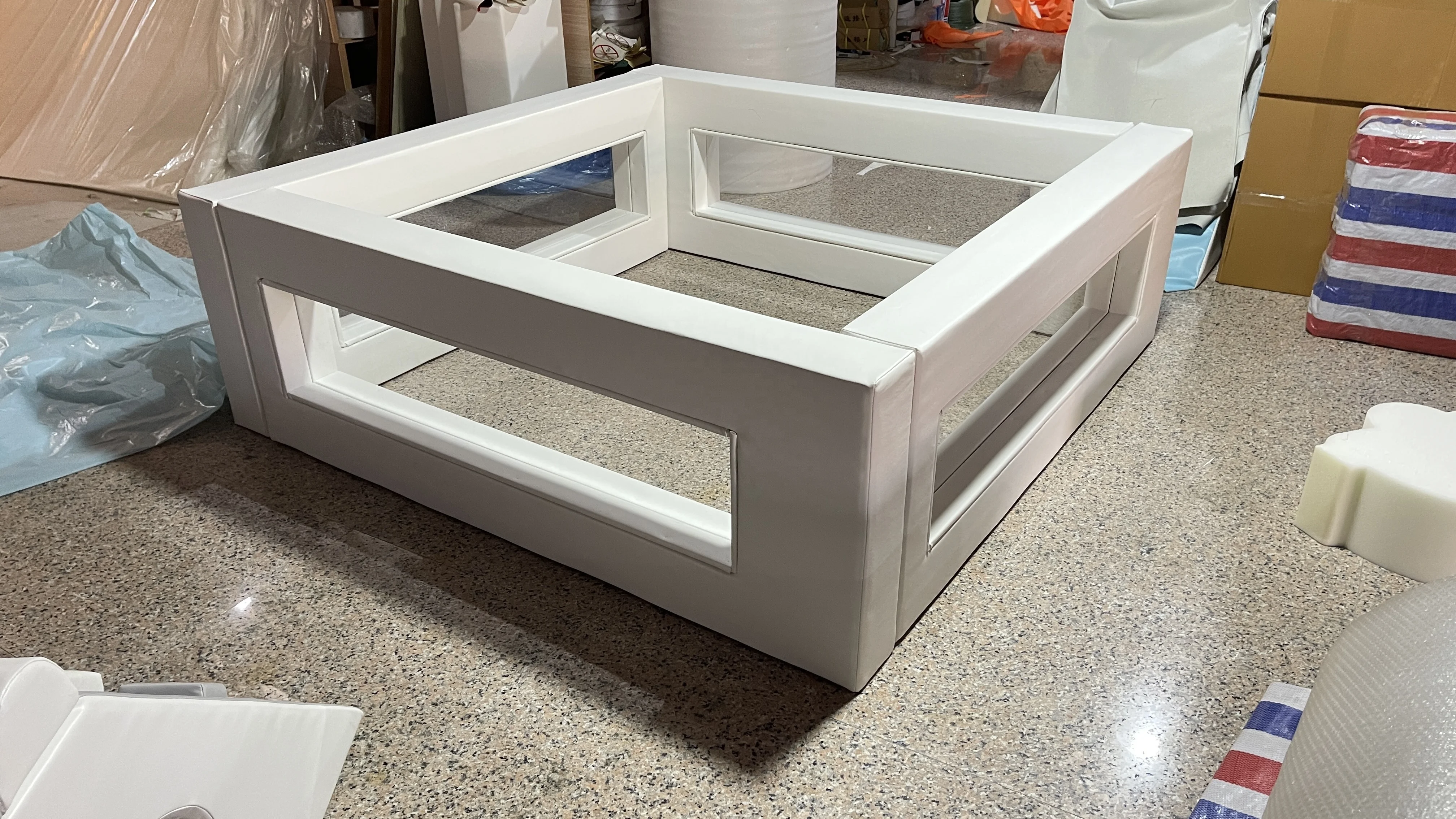 Popular white clear ball pit kids indoor outdoor celebrating party white ball pit  rental round baby ball pit