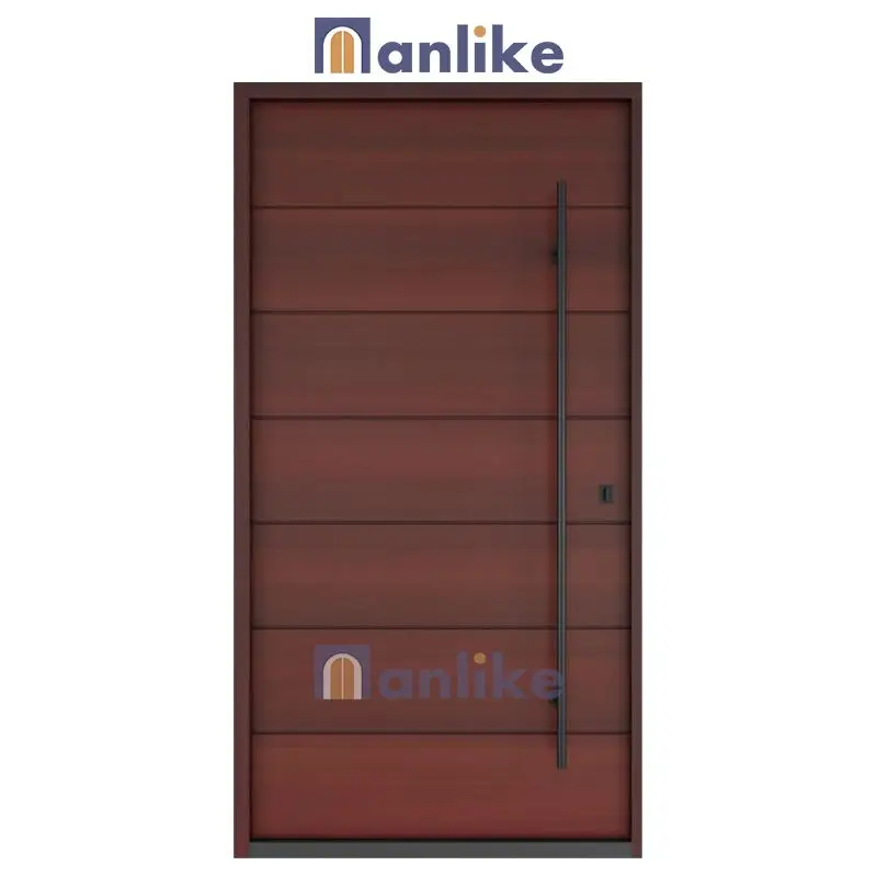 Anlike Italian Design Exterior Timber Wooden For Houses Front Entry Doors With Side Panel Security Doors