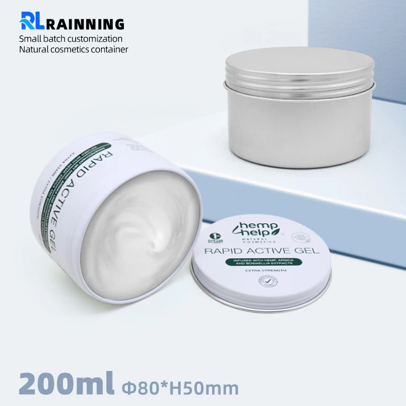 In stock 200ml  hot sale wholesale candle jars silver aluminum can candle tin can metal tins with screw lid