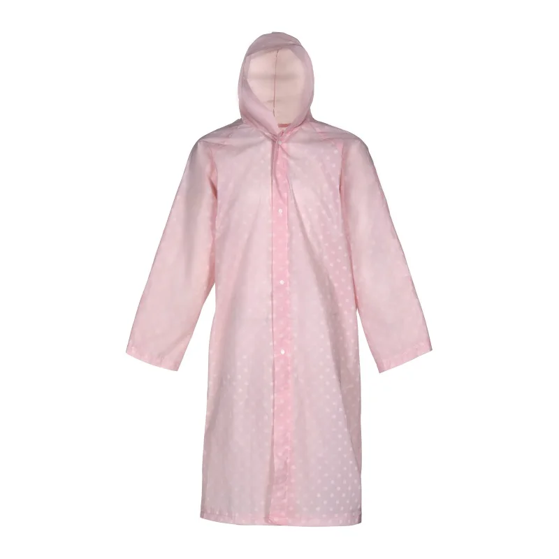 Custom PEVA Classic Hooded Long Rain Coats for Women Waterproof Raincoats Rainwear Jacket