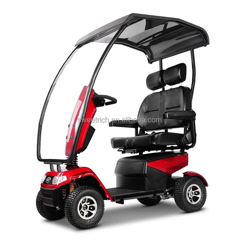 SW1400D vigorous 4 wheel 2 seat hanicapped mobility scooter with canopy