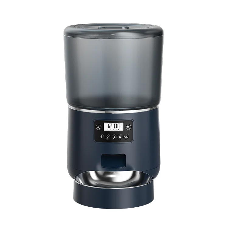 ZYH new wifi remote  dog food feeder smart  automatic pet feeder with stainless steel bowl