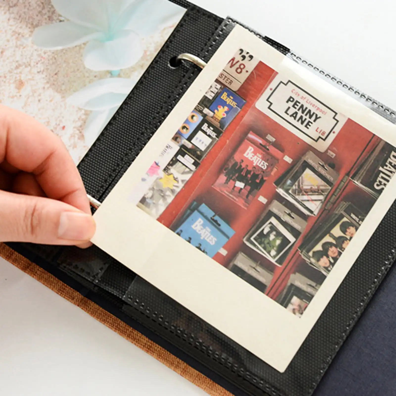 OVO Printing Custom Anniversary Memorial Linen Cover Photos Album Book With Clear Sleeves