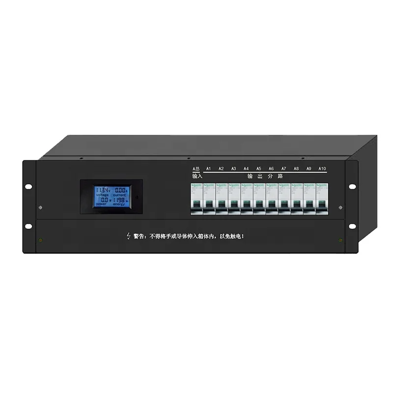 Data Server Network Cabinet Rack PDU Socket DC- -48 V DC PDU  1 input 10 output 19 inch  Power Distribution Box